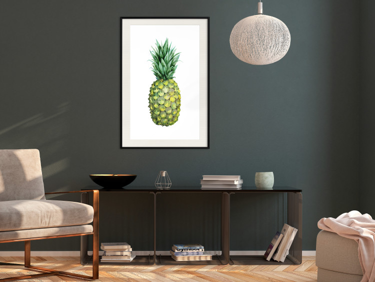 Poster Pineapple - composition with a tropical fruit on a solid white background 114297 additionalImage 22