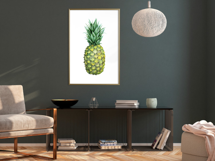 Poster Pineapple - composition with a tropical fruit on a solid white background 114297 additionalImage 7