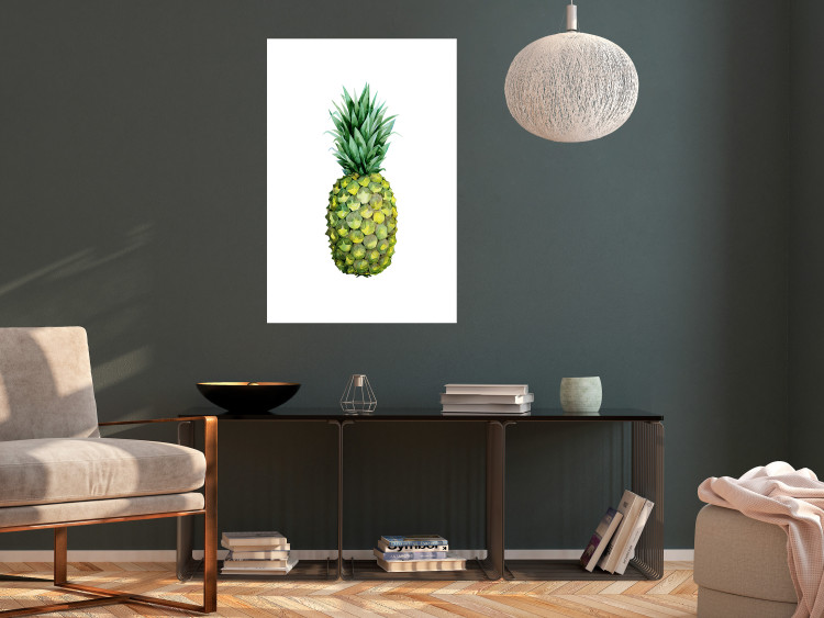 Poster Pineapple - composition with a tropical fruit on a solid white background 114297 additionalImage 2