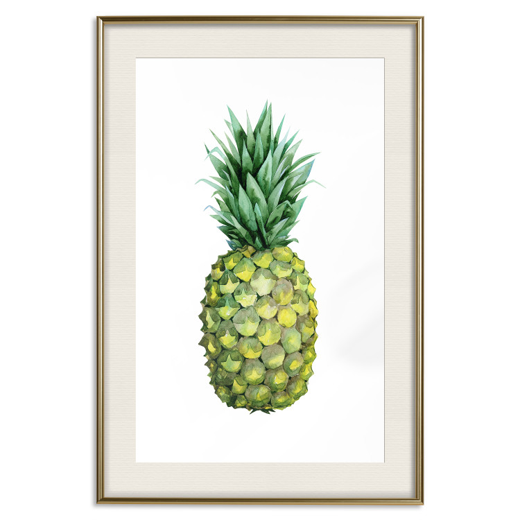 Poster Pineapple - composition with a tropical fruit on a solid white background 114297 additionalImage 19