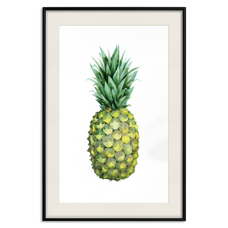 Poster Pineapple - composition with a tropical fruit on a solid white background 114297 additionalImage 18