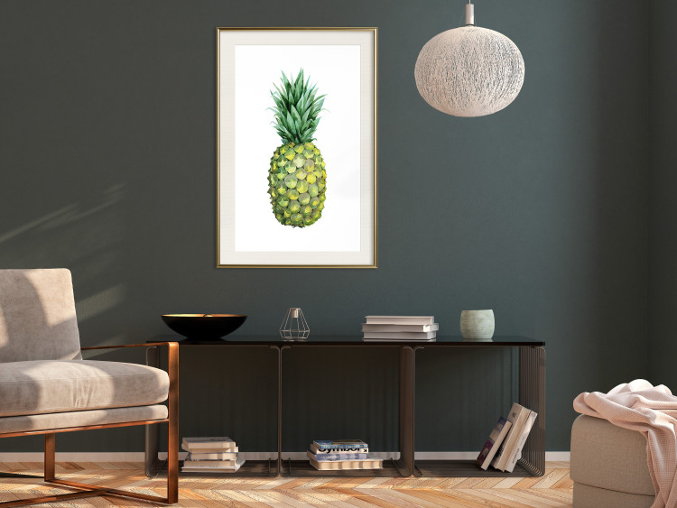 Poster Pineapple - composition with a tropical fruit on a solid white background 114297 additionalImage 21
