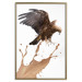 Wall Poster Eagle - Predatory bird and brown paint on a solid background 114397 additionalThumb 20