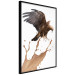 Wall Poster Eagle - Predatory bird and brown paint on a solid background 114397 additionalThumb 12
