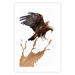 Wall Poster Eagle - Predatory bird and brown paint on a solid background 114397 additionalThumb 19