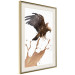 Wall Poster Eagle - Predatory bird and brown paint on a solid background 114397 additionalThumb 2