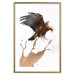 Wall Poster Eagle - Predatory bird and brown paint on a solid background 114397 additionalThumb 14