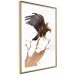 Wall Poster Eagle - Predatory bird and brown paint on a solid background 114397 additionalThumb 8