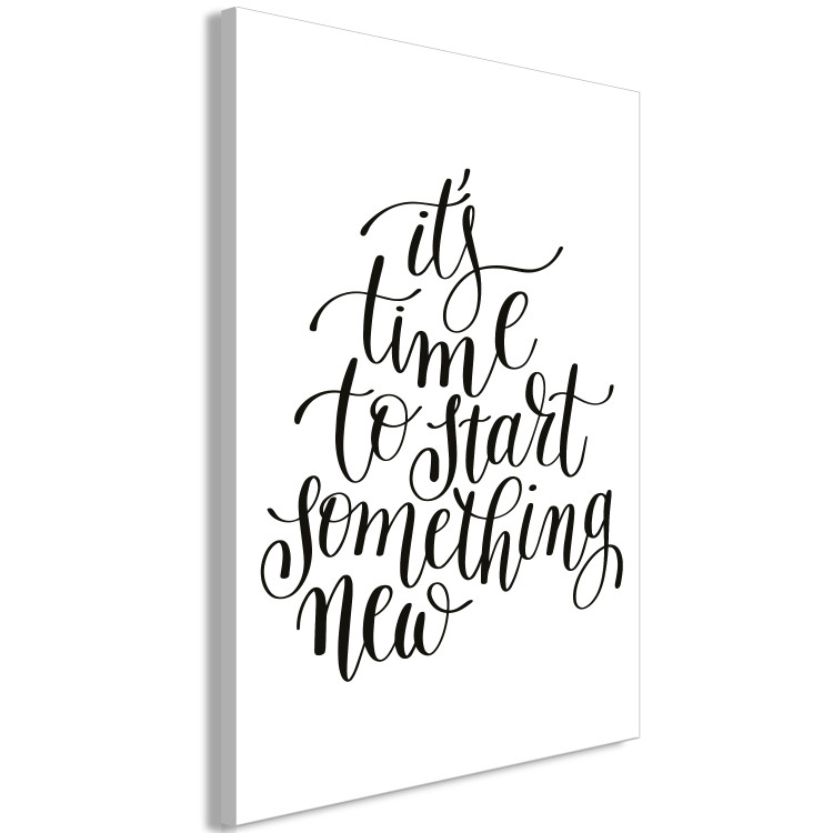 Canvas Art Print Start over - graphics with the words It's time to start something new 114697 additionalImage 2