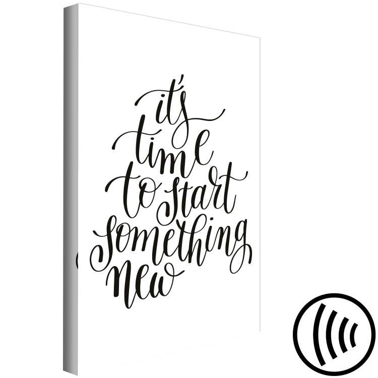 Canvas Art Print Start over - graphics with the words It's time to start something new 114697 additionalImage 6