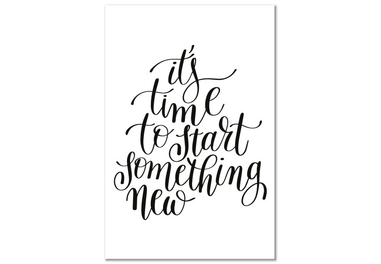 Canvas Art Print Start over - graphics with the words It's time to start something new 114697