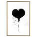 Wall Poster Broken heart - simple black and white composition with a love symbol 115097 additionalThumb 20