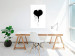 Wall Poster Broken heart - simple black and white composition with a love symbol 115097 additionalThumb 23