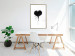 Wall Poster Broken heart - simple black and white composition with a love symbol 115097 additionalThumb 15