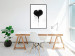 Wall Poster Broken heart - simple black and white composition with a love symbol 115097 additionalThumb 3