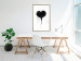 Wall Poster Broken heart - simple black and white composition with a love symbol 115097 additionalThumb 7