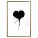 Wall Poster Broken heart - simple black and white composition with a love symbol 115097 additionalThumb 16