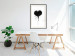 Wall Poster Broken heart - simple black and white composition with a love symbol 115097 additionalThumb 22