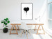 Wall Poster Broken heart - simple black and white composition with a love symbol 115097 additionalThumb 6