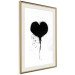 Wall Poster Broken heart - simple black and white composition with a love symbol 115097 additionalThumb 2
