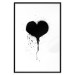 Wall Poster Broken heart - simple black and white composition with a love symbol 115097 additionalThumb 17