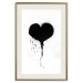 Wall Poster Broken heart - simple black and white composition with a love symbol 115097 additionalThumb 19