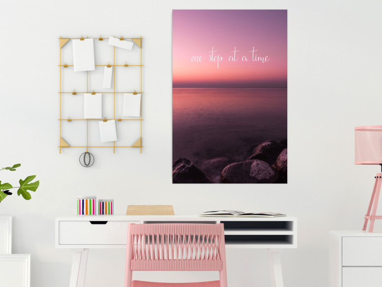 Wall Poster One step at a time - English texts on a seascape background 115297 additionalImage 16