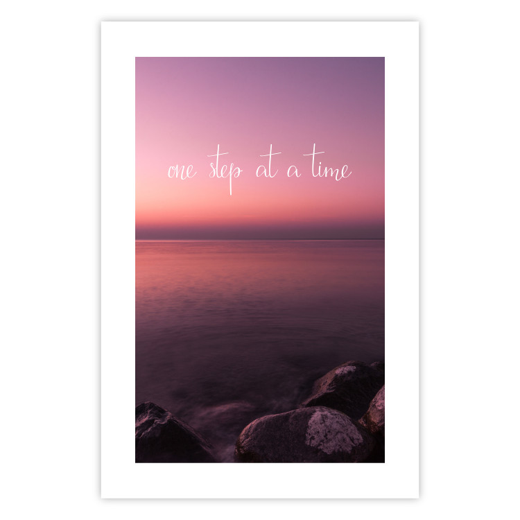 Wall Poster One step at a time - English texts on a seascape background 115297 additionalImage 26