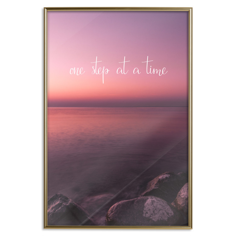 Wall Poster One step at a time - English texts on a seascape background 115297 additionalImage 20