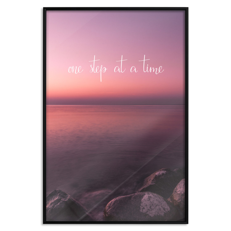 Wall Poster One step at a time - English texts on a seascape background 115297 additionalImage 18