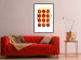 Wall Poster Twelve Steaks - unique abstraction in red circles on a yellow background 117397 additionalThumb 4