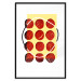 Wall Poster Twelve Steaks - unique abstraction in red circles on a yellow background 117397 additionalThumb 15