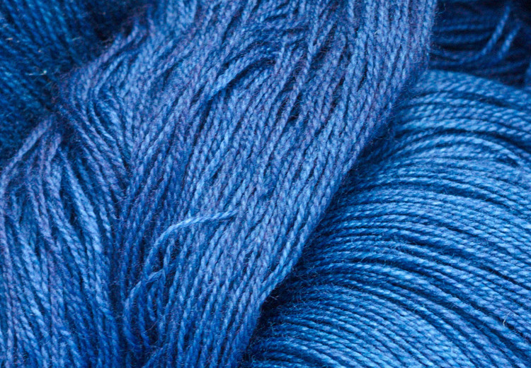 Wall Poster Blue Yarn - winter composition with a ball of navy wool 117597 additionalImage 10
