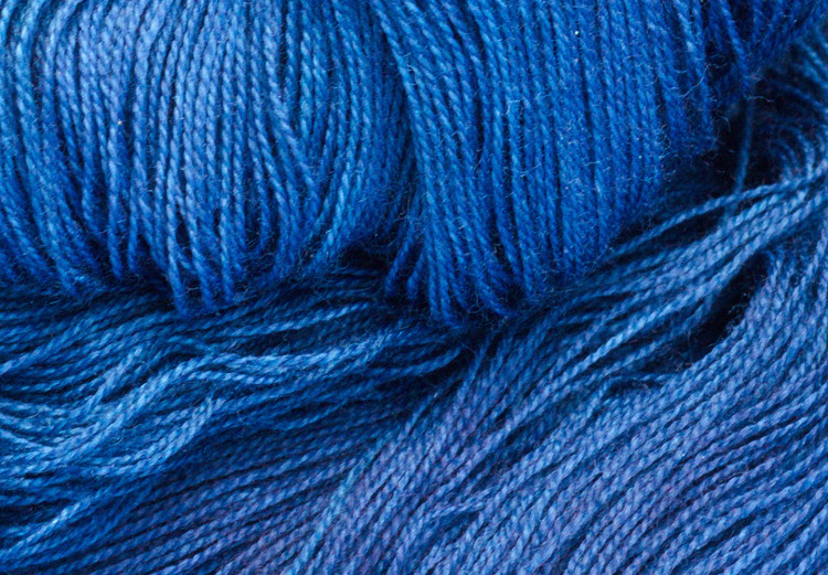 Wall Poster Blue Yarn - winter composition with a ball of navy wool 117597 additionalImage 11