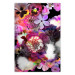 Poster Harmony of Colors - composition with various colorful flowers on a black background 117997
