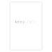 Poster Keep Calm - black fading English text on a white background 122897