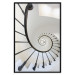 Poster Infinite Stairs - architecture of white stairs with metal railing 123897 additionalThumb 18