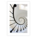 Poster Infinite Stairs - architecture of white stairs with metal railing 123897 additionalThumb 19