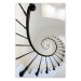 Poster Infinite Stairs - architecture of white stairs with metal railing 123897