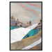Poster Mountains and Valleys - abstract landscape of a white path against the sky 125897 additionalThumb 18