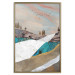 Poster Mountains and Valleys - abstract landscape of a white path against the sky 125897 additionalThumb 16