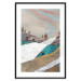 Poster Mountains and Valleys - abstract landscape of a white path against the sky 125897 additionalThumb 15