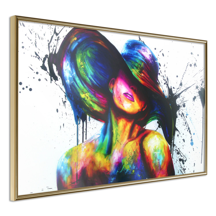Poster Summer Charms - abstract woman on a white background in a watercolor motif 127097 additionalImage 12