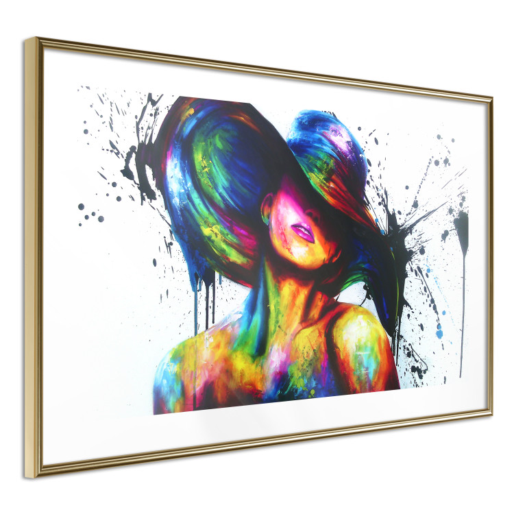 Poster Summer Charms - abstract woman on a white background in a watercolor motif 127097 additionalImage 7