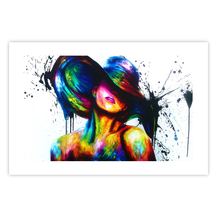 Poster Summer Charms - abstract woman on a white background in a watercolor motif 127097 additionalImage 19