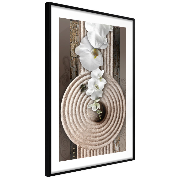 Wall Poster My Respite - oriental stone and white flowers in a zen motif 127397 additionalImage 8