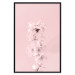 Wall Poster In Bloom - pink plant composition with flowers on solid background 127897 additionalThumb 16