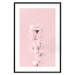 Wall Poster In Bloom - pink plant composition with flowers on solid background 127897 additionalThumb 15
