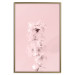 Wall Poster In Bloom - pink plant composition with flowers on solid background 127897 additionalThumb 17
