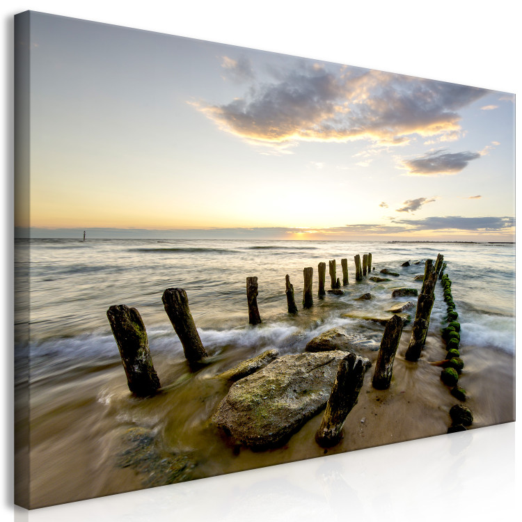 Large canvas print Wooden Breakwaters II [Large Format] 128897 additionalImage 3